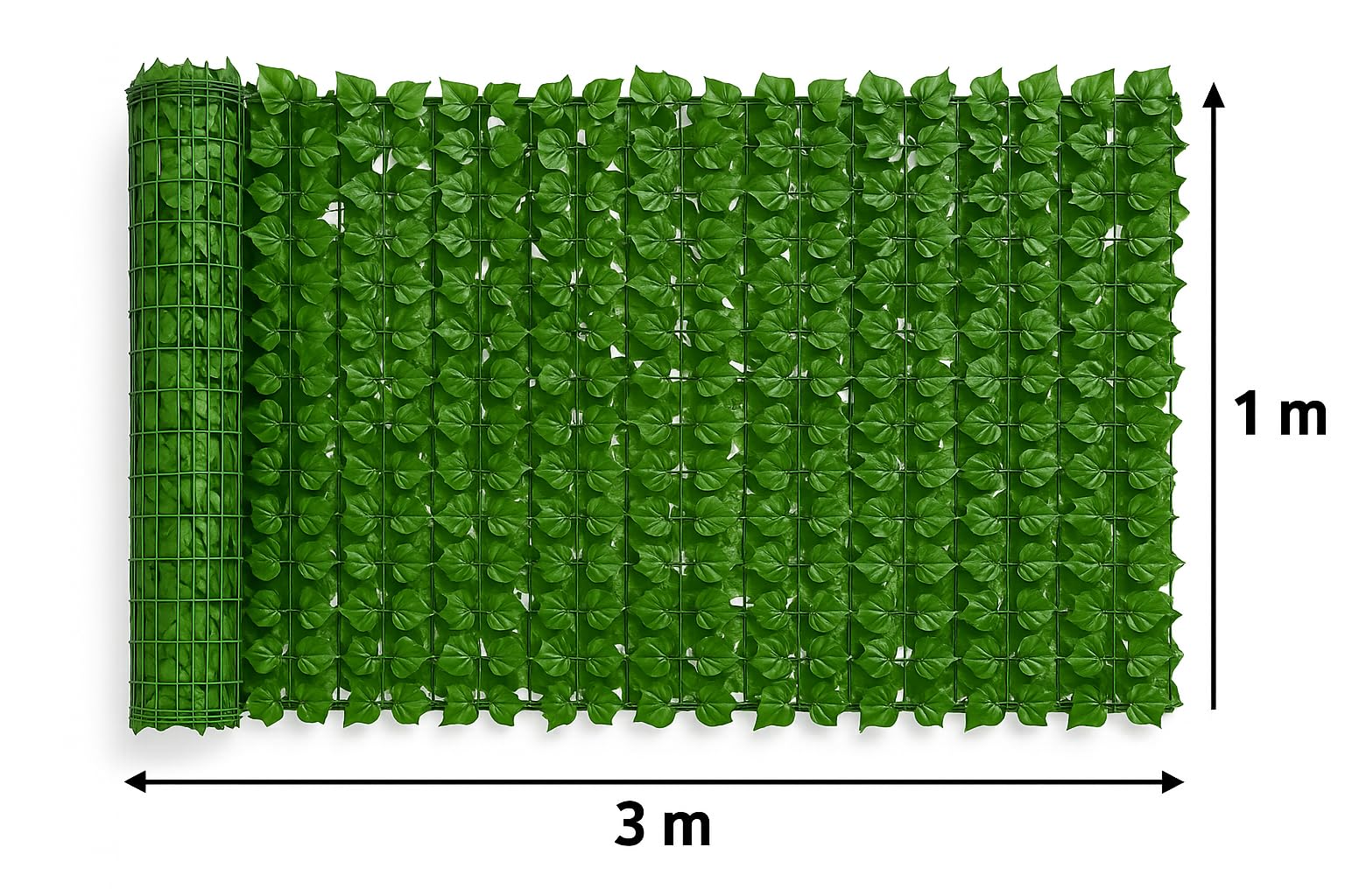 De Gardenia Artificial Faux Ivy Leaf Mat – 1m x 3m Dark Green Privacy Fence Panel for Balcony, Wall Decor, Vertical Garden & Backdrop Decoration | UV Resistant, Realistic Greenery Roll - Image 4 thumbnail