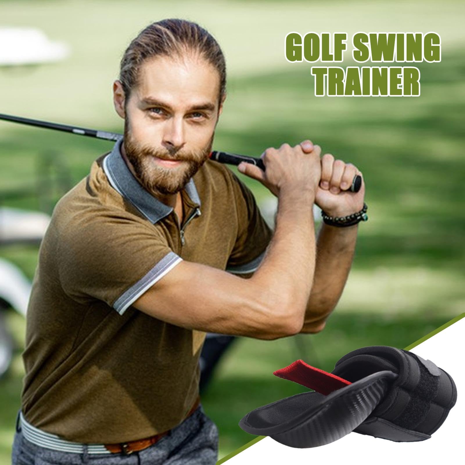 Tutore da polso da golf, aiuto per l'allenamento dell'oscillazione del golf e dell'angolo del polso, correttore per principianti di golf, gadget da golf, strumento di pratica di allineamento