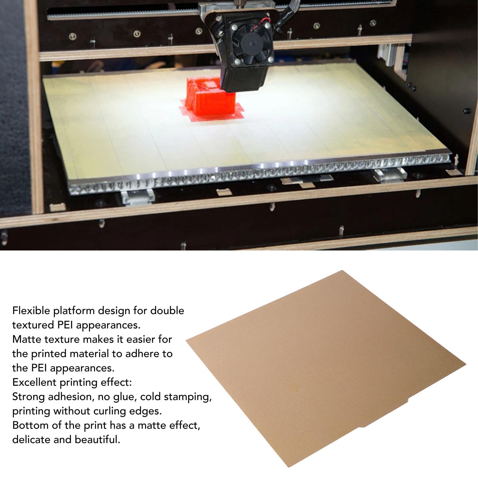 Arkusz PEI 3D Drukarka Drukarka Płyta 500 X 500 Mm Podwójne PEI Teksturowana Drukarka 3D Ogrzewana Platformy łóżka 3D Akcesoria do Drukarki z podstawą magnetyczną