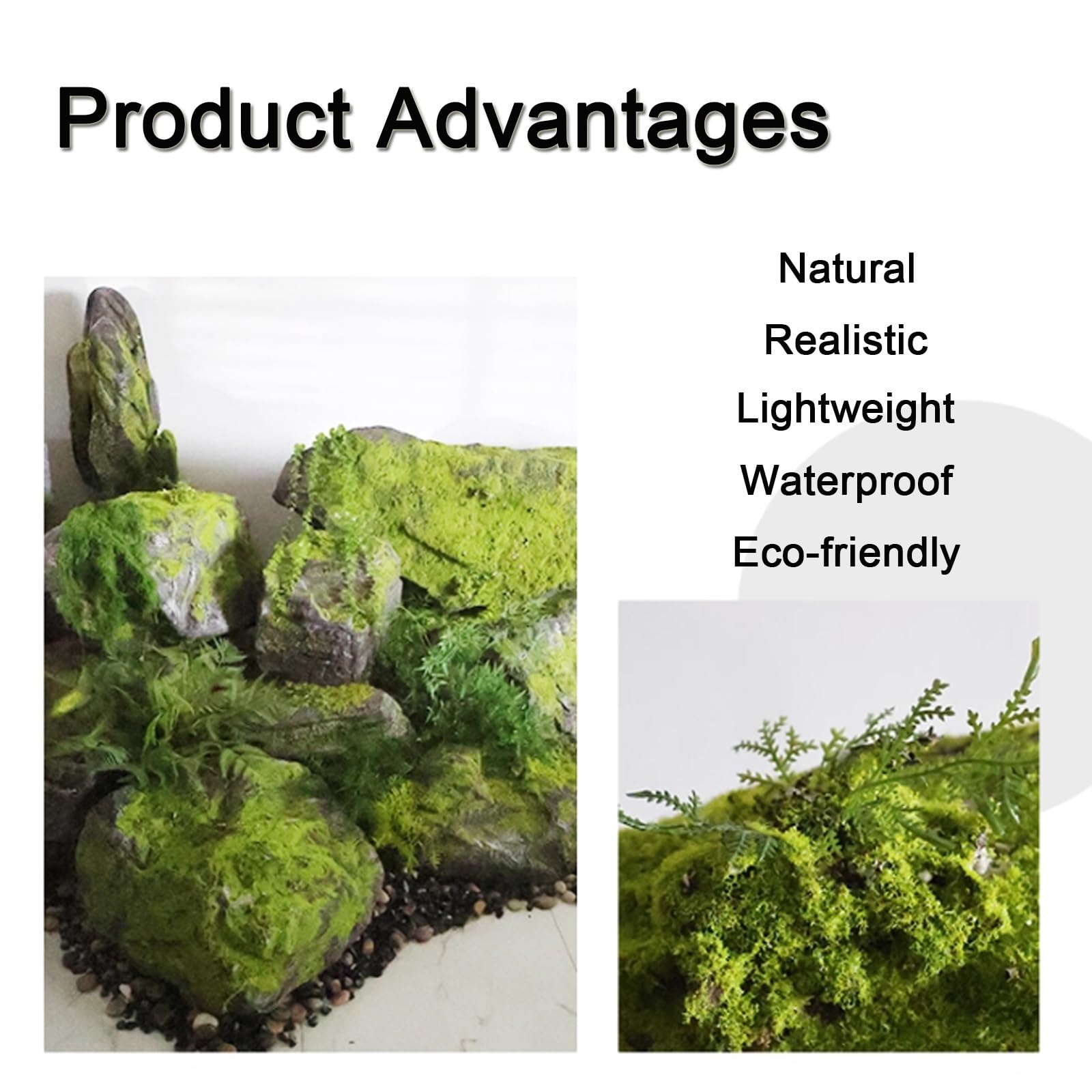 Grandi Sassi da Giardino, Coperture in Roccia Artificiale, Pietre da Giardino, Rocce Finte con Muschio Artificiale for Giardini e Cortili