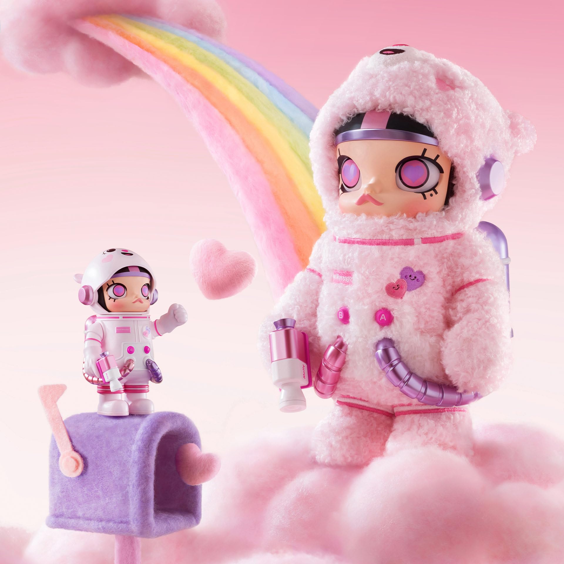 その他 POPMART Care Bears SPACE MOLLY POP MART MEGA Space Molly 400%+100% Sweet Messages Bear Figurine