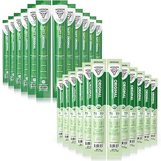 Mission Meats Grass Fed Beef Sticks, Original 1oz (12 Count) and Certified Organic Beef Sticks, Original 0.75oz (12 Count) Bundle