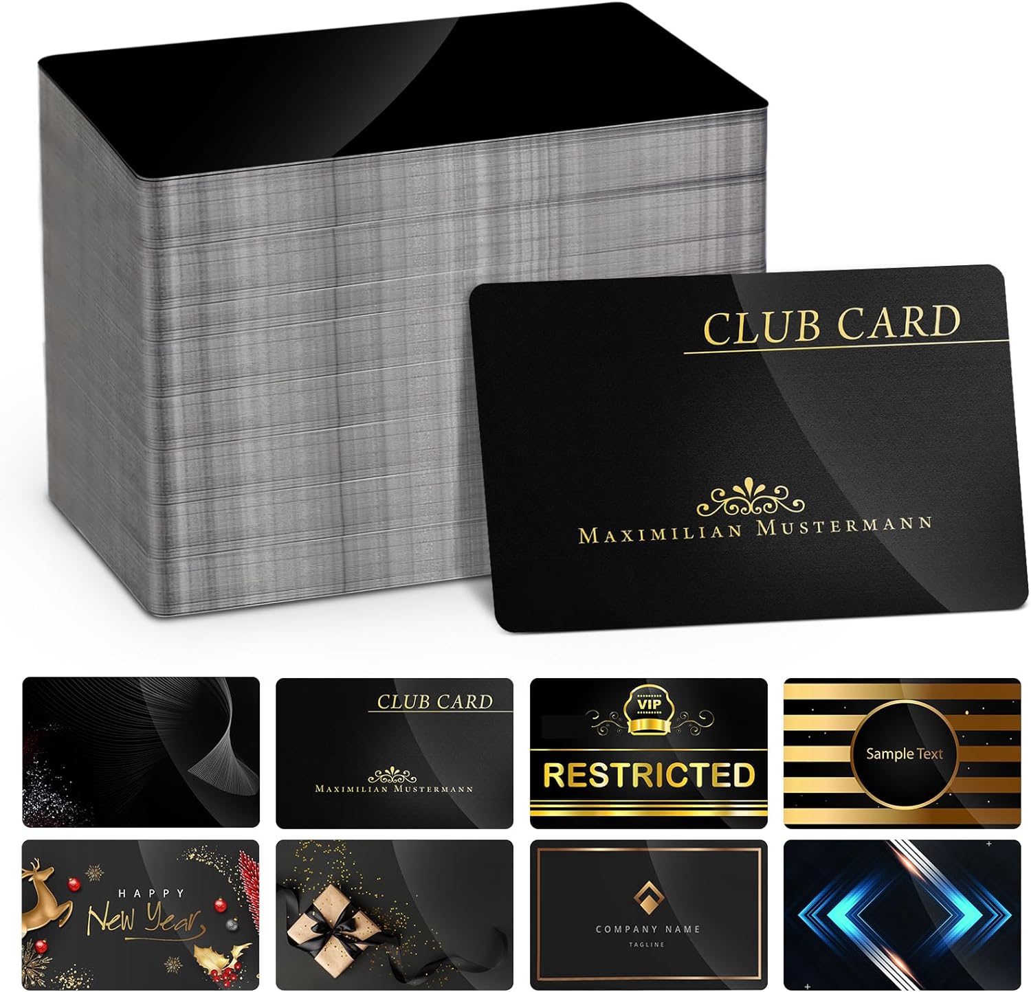 300 Pack Metal Business Cards Blanks Anodized Aluminum Blanks Name Card Laser Engraving Blanks for Laser Engraving DIY Cards Gift Cards VIP Cards Membership Cards Office Name Cards(Thickness 0.2 mm)