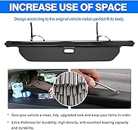 Vista 421 de Powerty Cubierta de Carga para Accesorios Kia Sportage 2023-2025 2026, Textura de Lona Cubierta Retráctil para Maletero Trasero de Carga de Equipaje