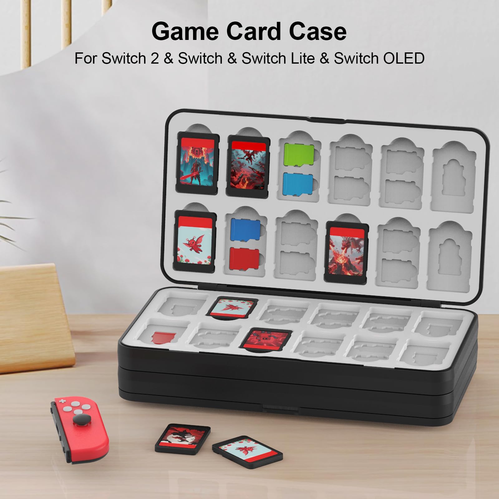 Amazon.com: fivtek Switch Game Case for Nintendo Switch 2/Switch