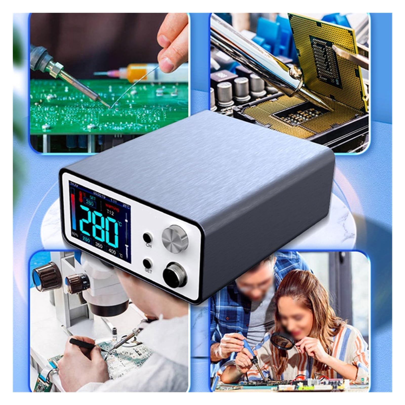 Stazione di saldatura, Stazione Di Saldatura Intelligente T3A Applicabile Alla Penna Con Impugnatura T245 For Strumenti Riparazione Del Saldatore BGA Telefono(T12 version)
