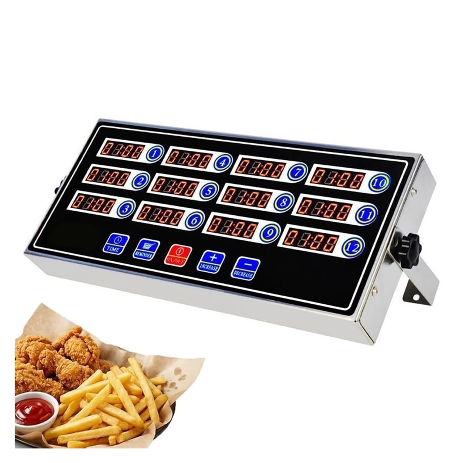 Temporizador de cocina digital con 4 grupos de tiempo y volumen regulable para un control preciso