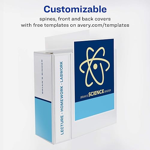 Miniatura 3 de Avery(R) - Carpeta duradera con 3 anillas, anilla EZD de 5 pulgadas, 1 carpeta de color negro (09900)