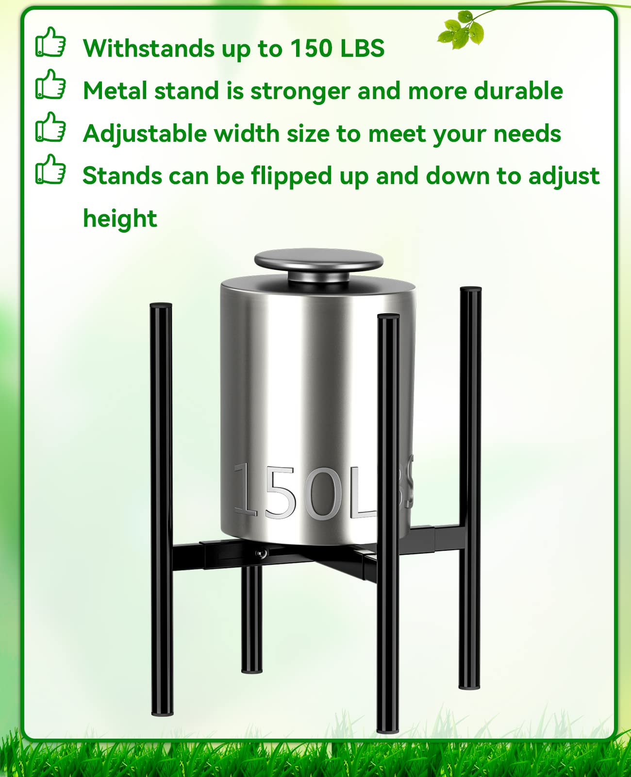 JANE EYRE Adjustable Plant Stand, Metal Planter Holder with Anti-Rust Coating, Large Plant Stand for Home Pot Plant Holder - Image 2