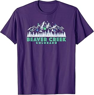 Retro Beaver Creek, CO Illustration - Vintage Snow Ski T-Shirt