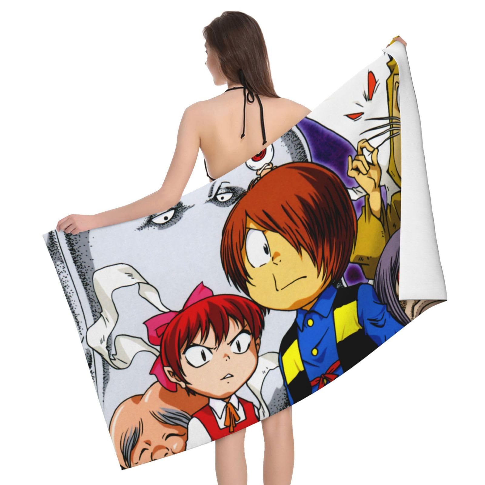 Amazon｜ゲゲゲの鬼太郎 バスタオル アニメタオル フェイスタオル 吸水