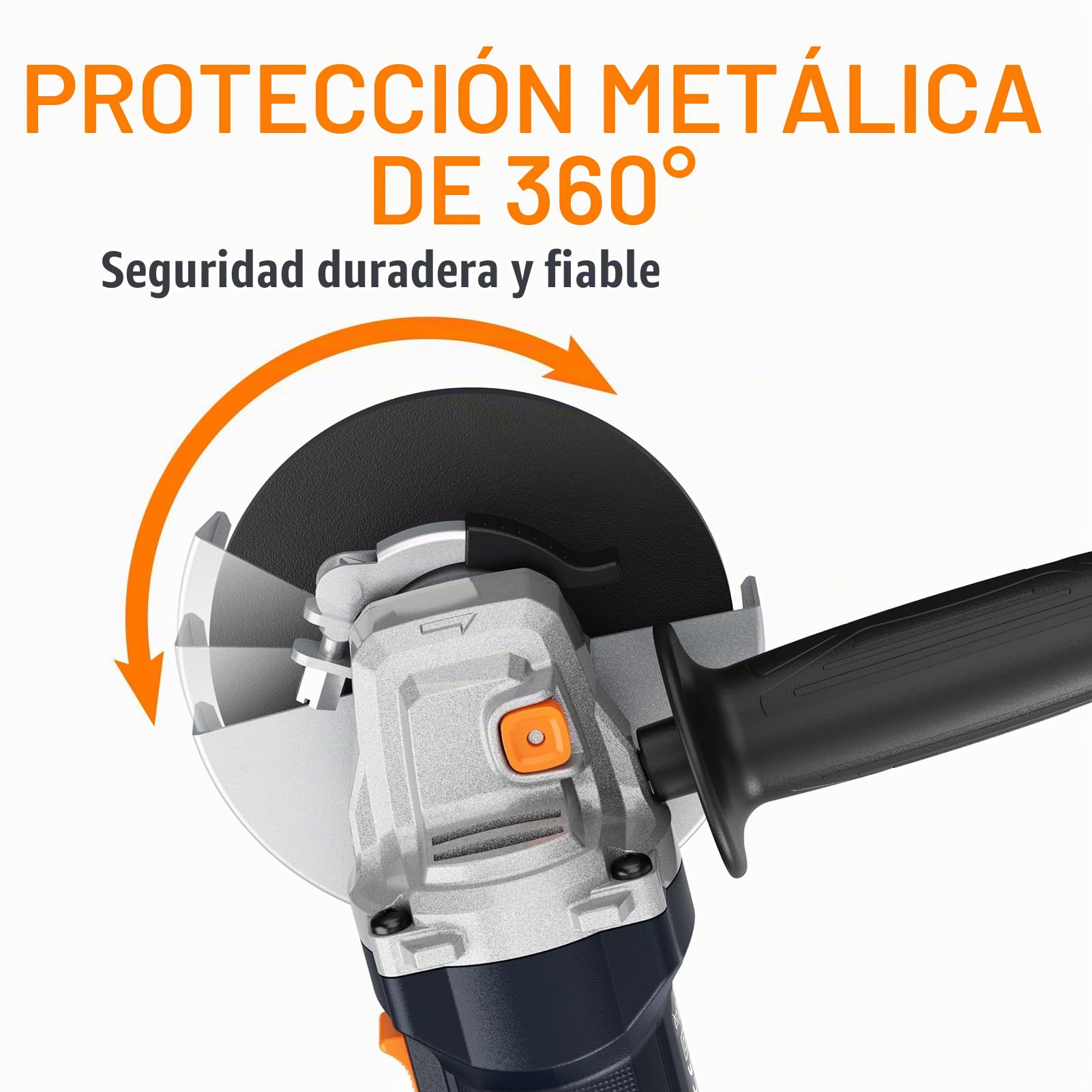 MAXXT Amoladora angular 125 mm | 1700W con Arranque suave & Protección contra sobrecargas – 12.000 rpm para corte, desbaste y pulido de precisión