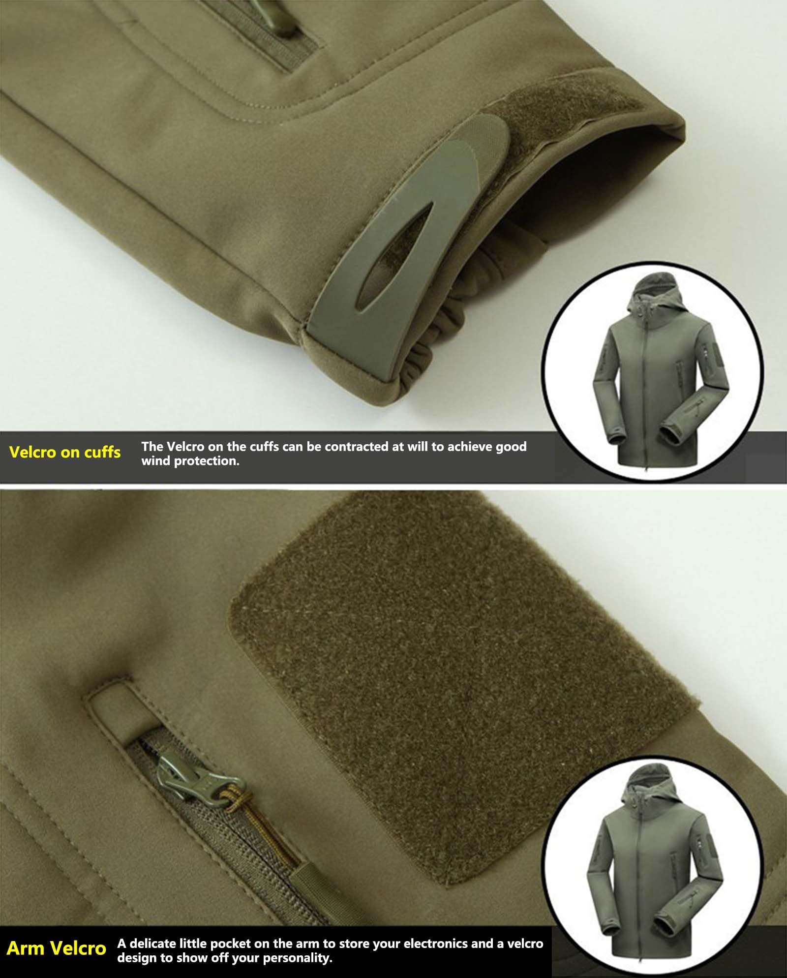 Genérico Chaqueta y Pantalones Tácticos para Hombre Traje de Ropa de Combate Uniforme de Caza de Camuflaje Militar Conjunto de 2 uds Traje de Ropa Multicam del Ejército