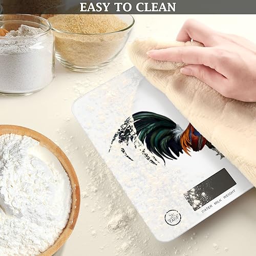 Miniatura 6 de Rooster Food Scale Waterproof Digital Kitchen Scales Weight Ounces and Grams with Coffee Scale for Kitchen,Jewelry,Coffee,Weed and Small Items