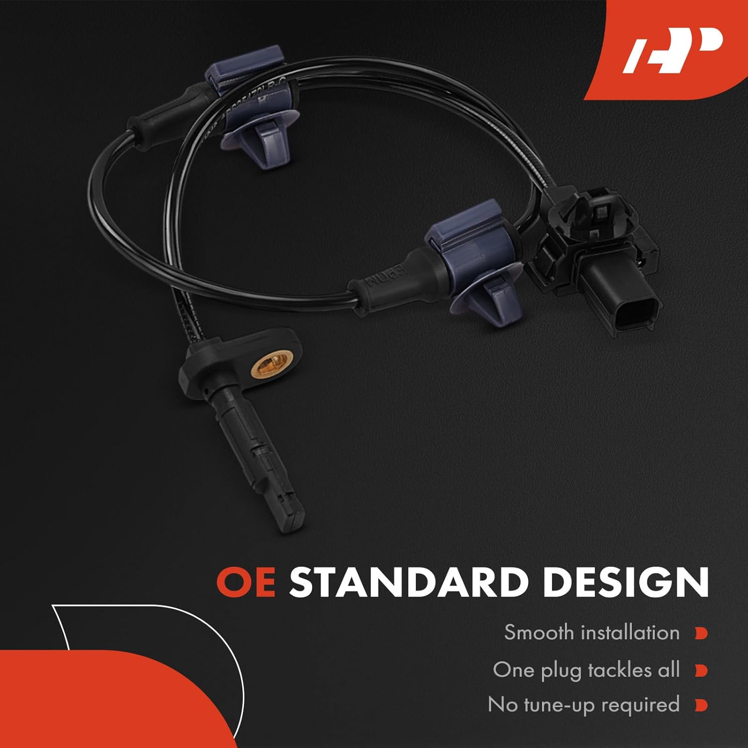A-Premium ABS Wheel Speed Sensor Compatible with Honda Models - CR-V 2012, L4 2.4L - Rear Driver and Passenger Side, 2-PC Set, Replace# 57475-T0A-A01, 57470-T0A-A01