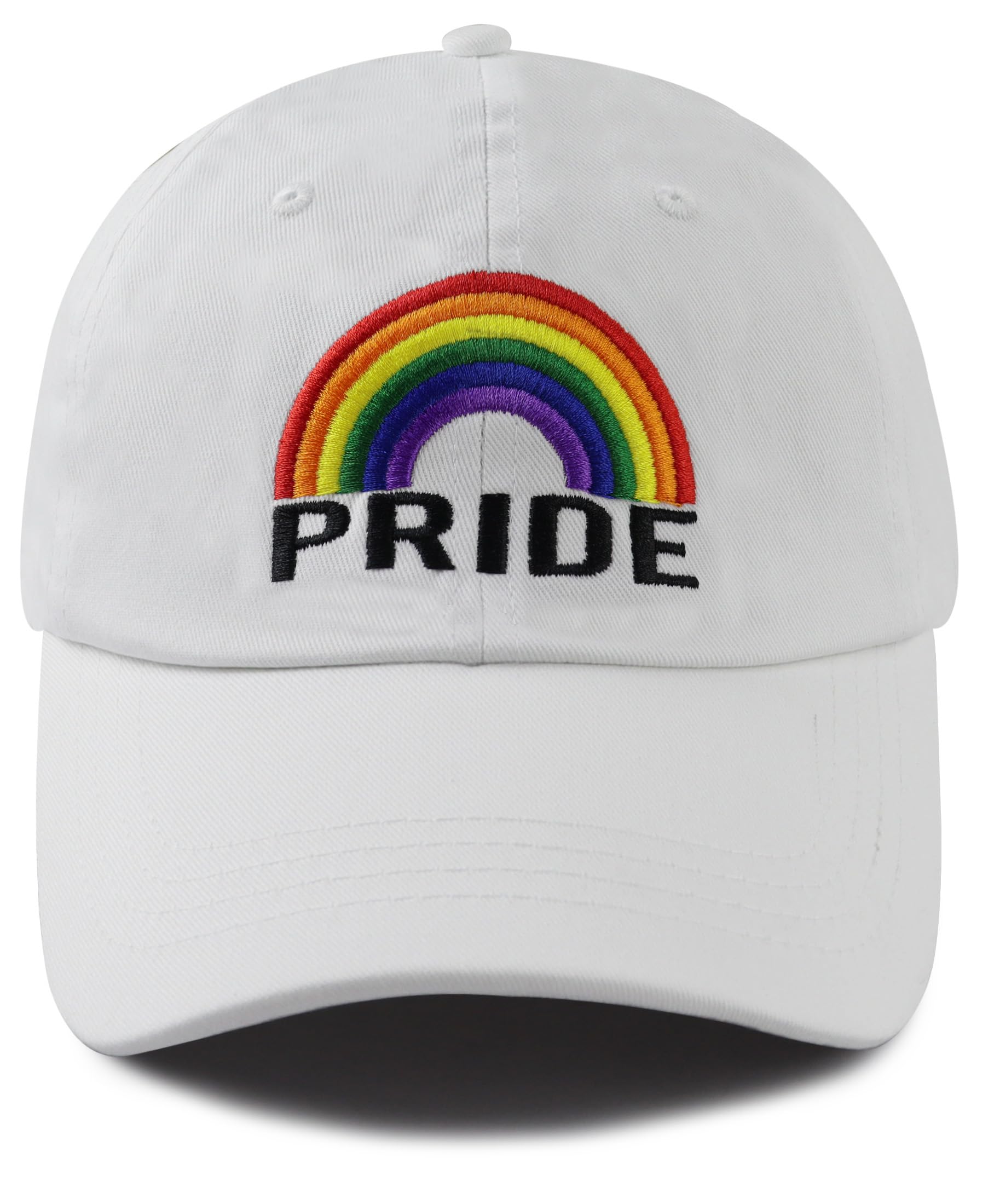 LGBT Gay Pride Rainbow Hat for Men Women, Adjustable Embroidered Love is Love Baseball Cap