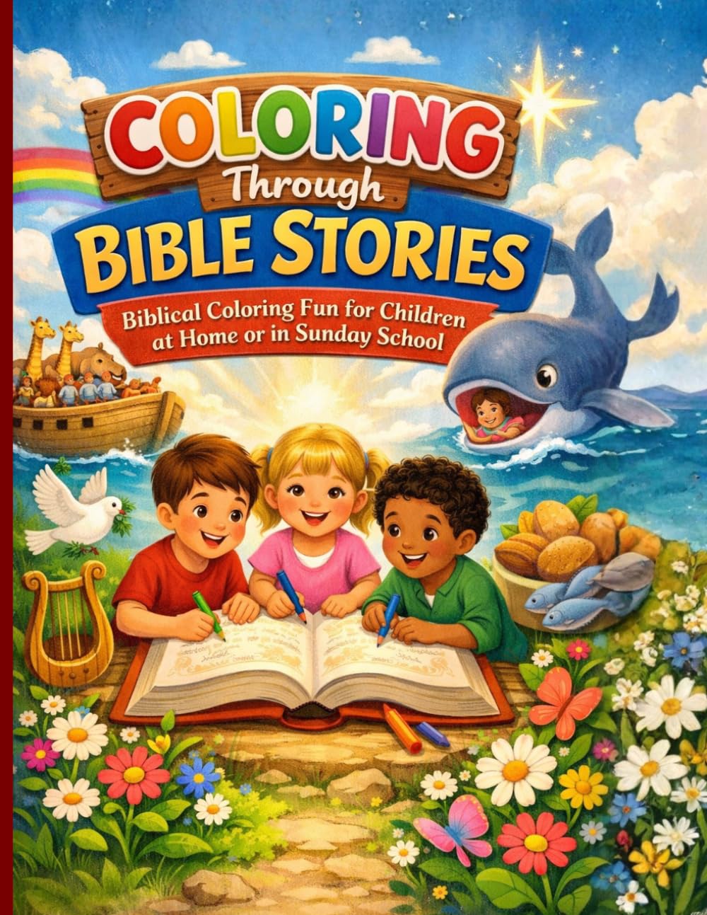 Coloring Through Bible Stories: Biblical Coloring Fun for Children at Home or in Sunday School