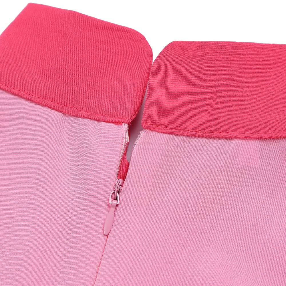 Coseaon Peach Principessa Cosplay Costume Bambina Peach Vestito Ragazza Abito Rosa Peach Costumi con Accessori Principessa Principessa Dress Bambini per Halloween Carnevale