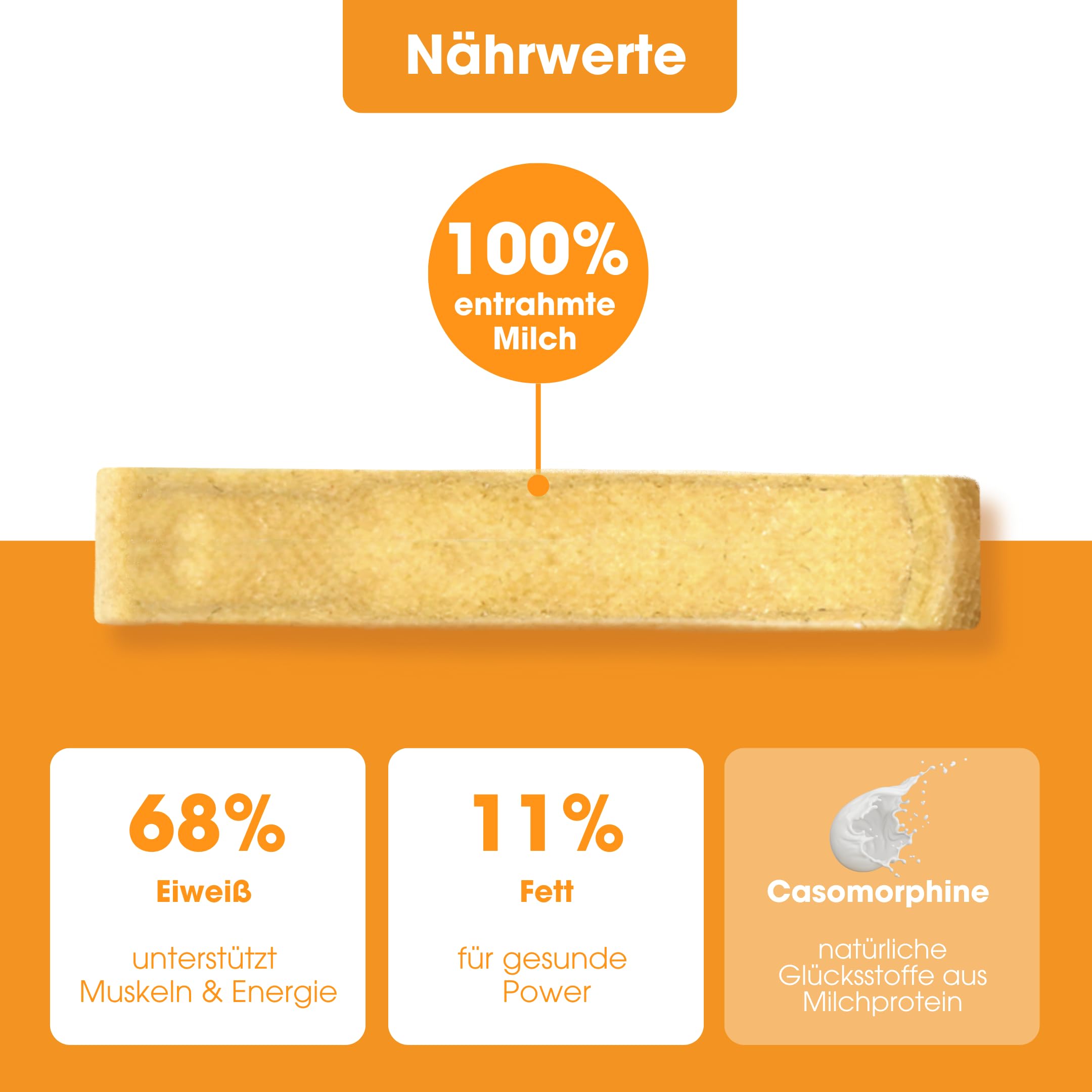 Knabber Kaustange Käse – 5 x L Kauknochen Hund bis 22,7 kg aus 100% getrocknetem Hartkäse, Zahnreinigende Kaustange Hund für Stressabbau & Beschäftigung – ohne künstliche Zusatzstoffe