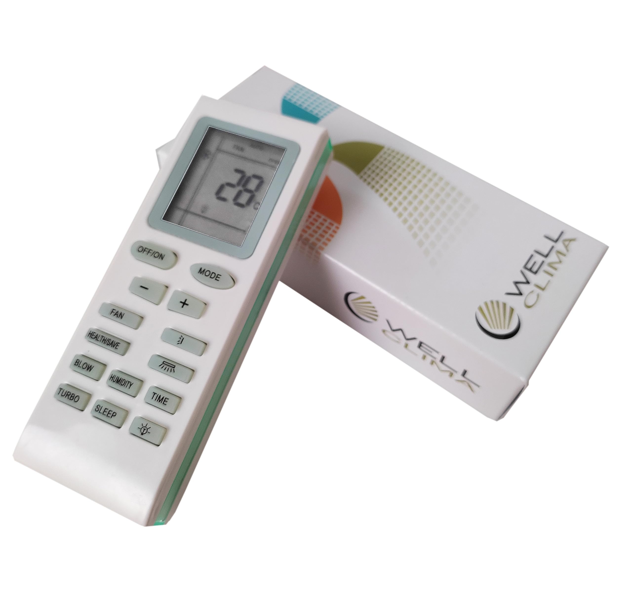 Wellclima telecomando serie YB1F per condizionatore compbatibile con i modelli YB1F YB1FA YB1FAF YB1F2 YB1F2F YB1A21 YB0B2 YB0F YCDC12 YCEC YCEC12 marchi Gree Ferroli Argo Vaillant Lamborghinii
