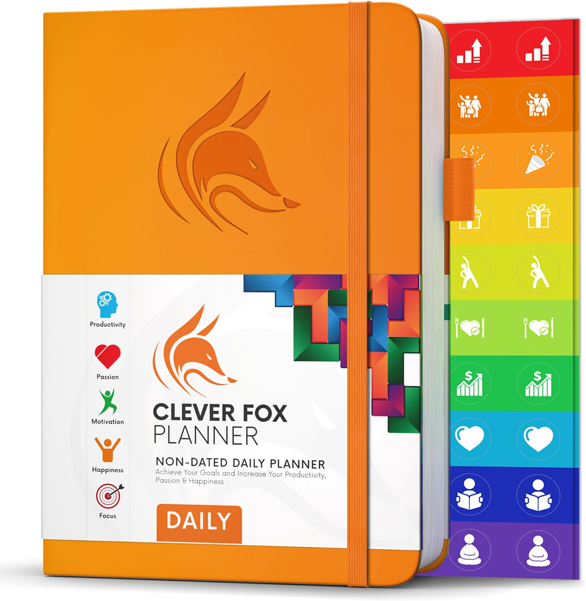 Clever Fox Daily Planner – Undated Planning Notebook With