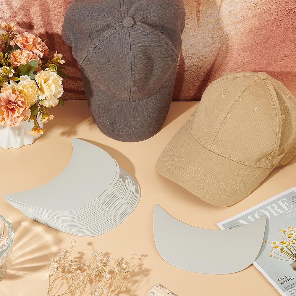 BENECREAT Inserto Visiera Berretto 20 pz - Cappello Plastica Tesa Sagomata per Cucito Artigianato
