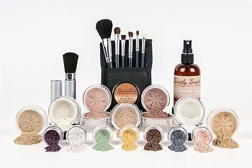 Kit de maquillaje mineral de tamaño completo, set de base mate
