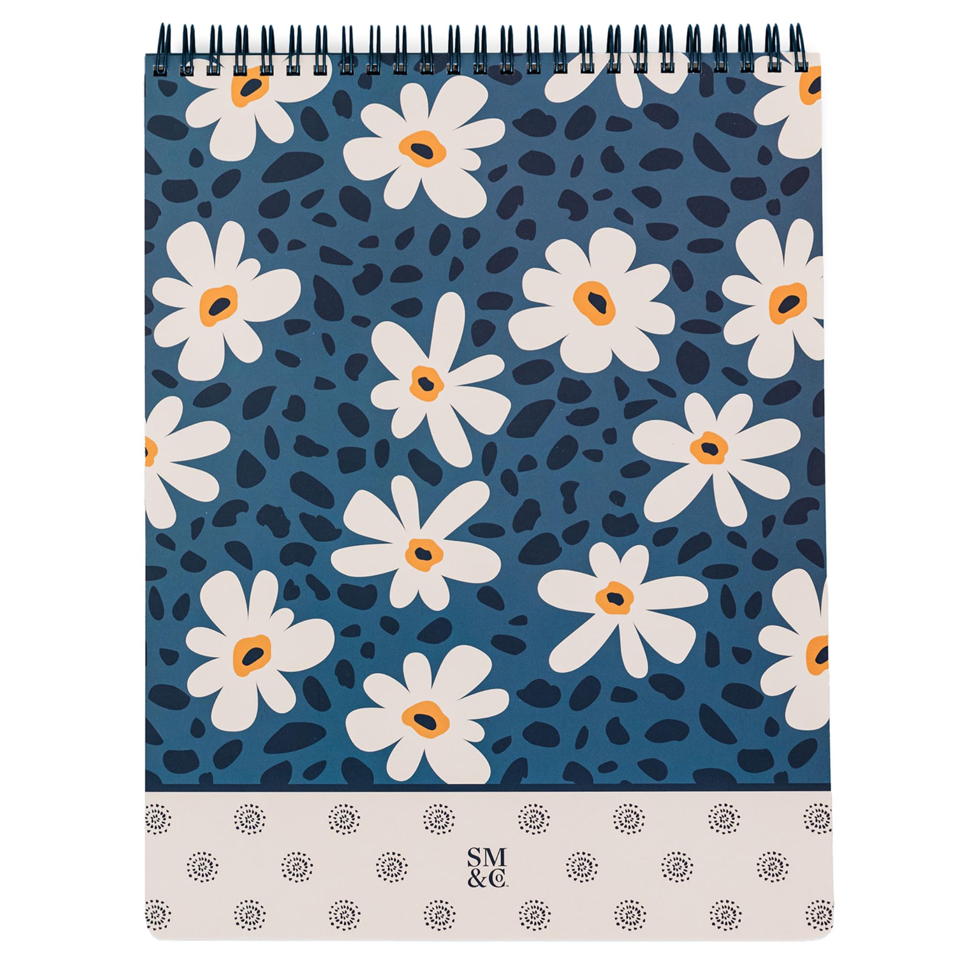 Steel Mill & Co Large Top Spiral Notebook College Ruled, 11" x 8.5" with Durable Hardcover and 160 Lined Pages (Leopard Daisy) - Image 2