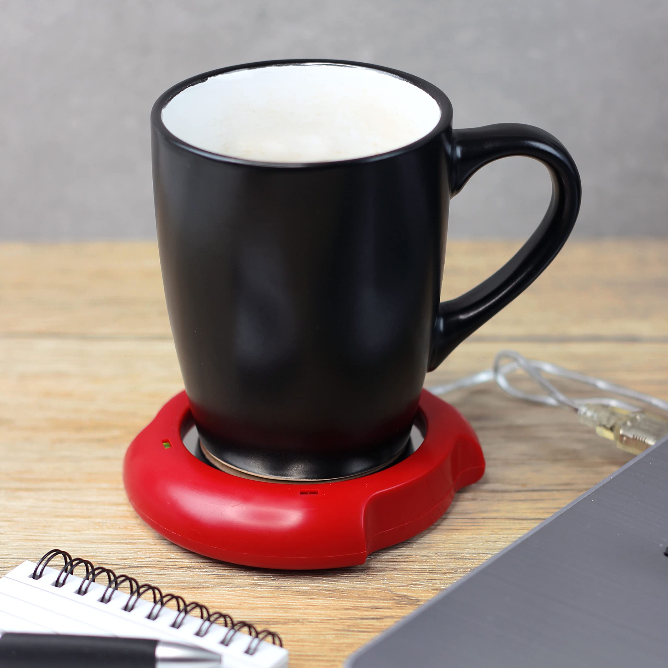 Ebuygb Red Coffee/Tea Mug Warmer, Portable Usb Beverage Warmer For Office, Desk, Home Use Coaster (Red)