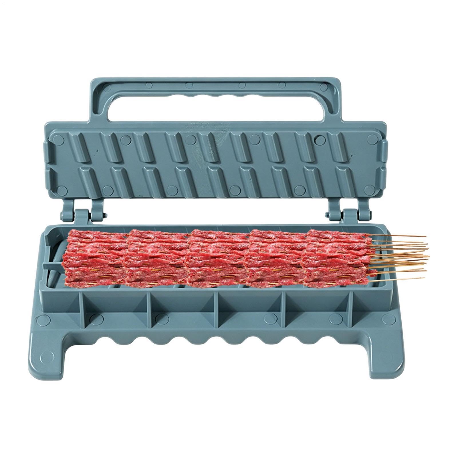 Prensa para pinchos de carne plegable en acero inoxidable para moldear barbacoas en casa