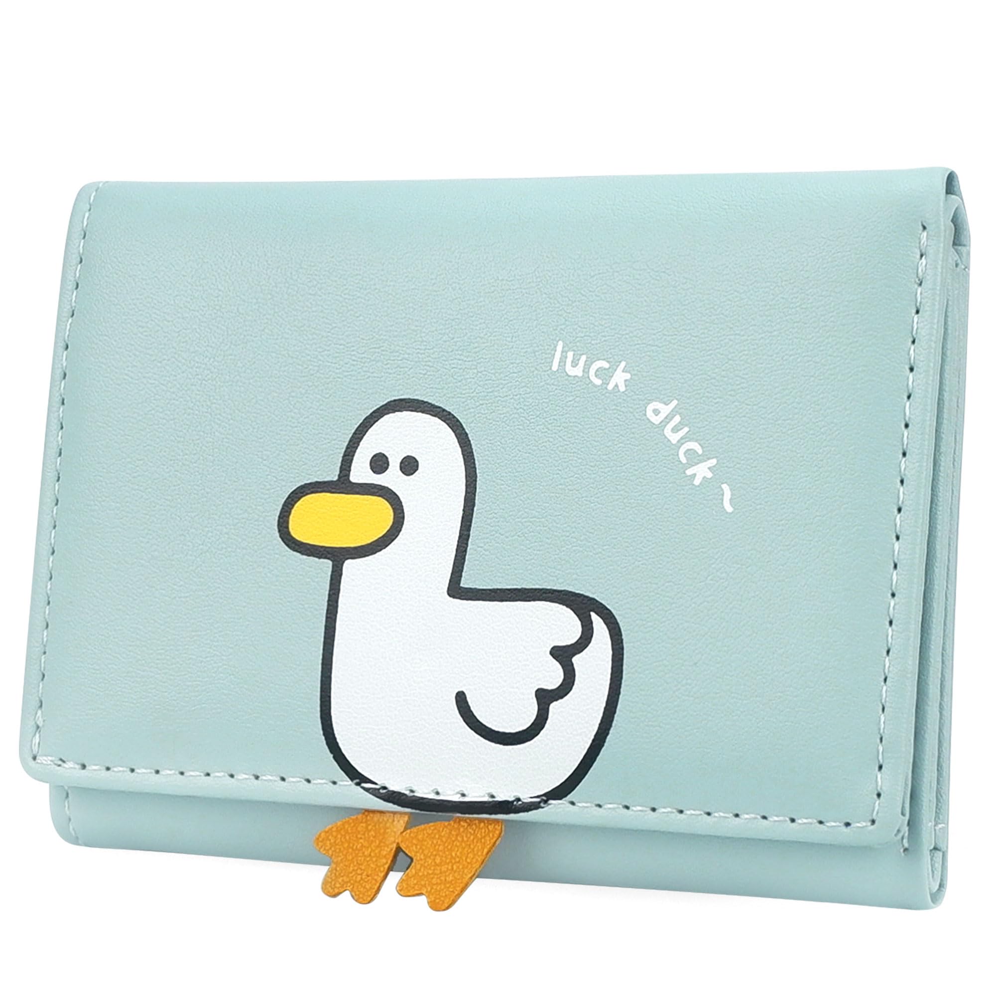 Cute Wallets for Women, Leather RFID Blocking Small Trifold Wallet with ID Window for Girls and Ladies Womens Wallet