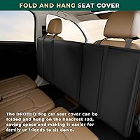 Vista 6 de Funda de asiento de automóvil de fondo duro para perros, soporta hasta 500 libras, extensor de asiento trasero impermeable para perros, hamaca