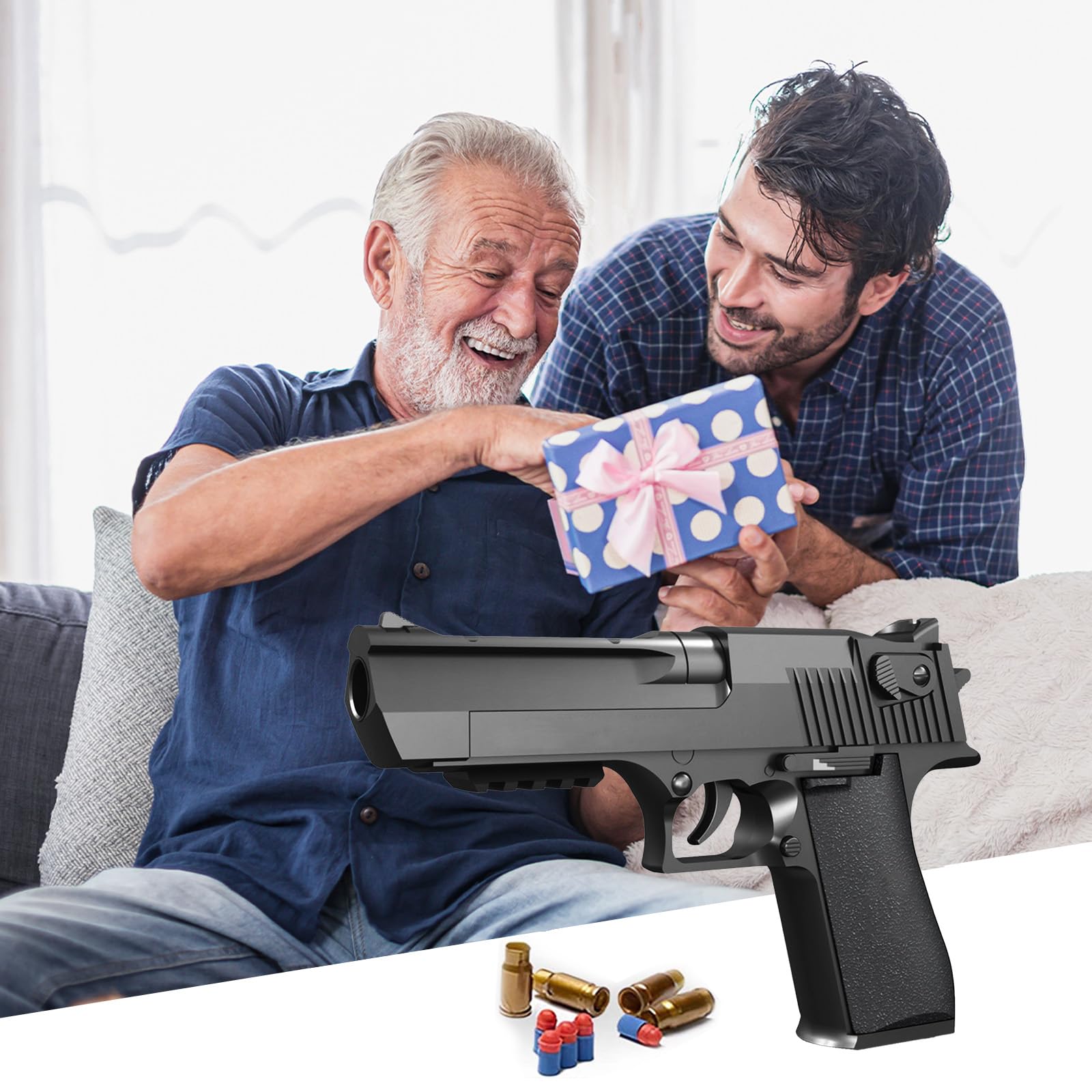 Pistola Giocattolo a Proiettile Morbido,Blaster in Schiuma,Pistole Giocattolo Sparatutto,Giocattolo di Schiuma Blaster,per il Gioco All'interno e All'aperto,Regali di Compleanno per 14+