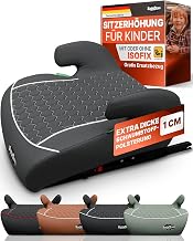 Isofix Children's Booster Seat - Includes Free Additional Cover - Child Seat - 15-36 kg - from 125 cm - Latest Standard ECE R 129 - Extra Thick Padding of the Seat Shell with Premium Honeycomb Pattern