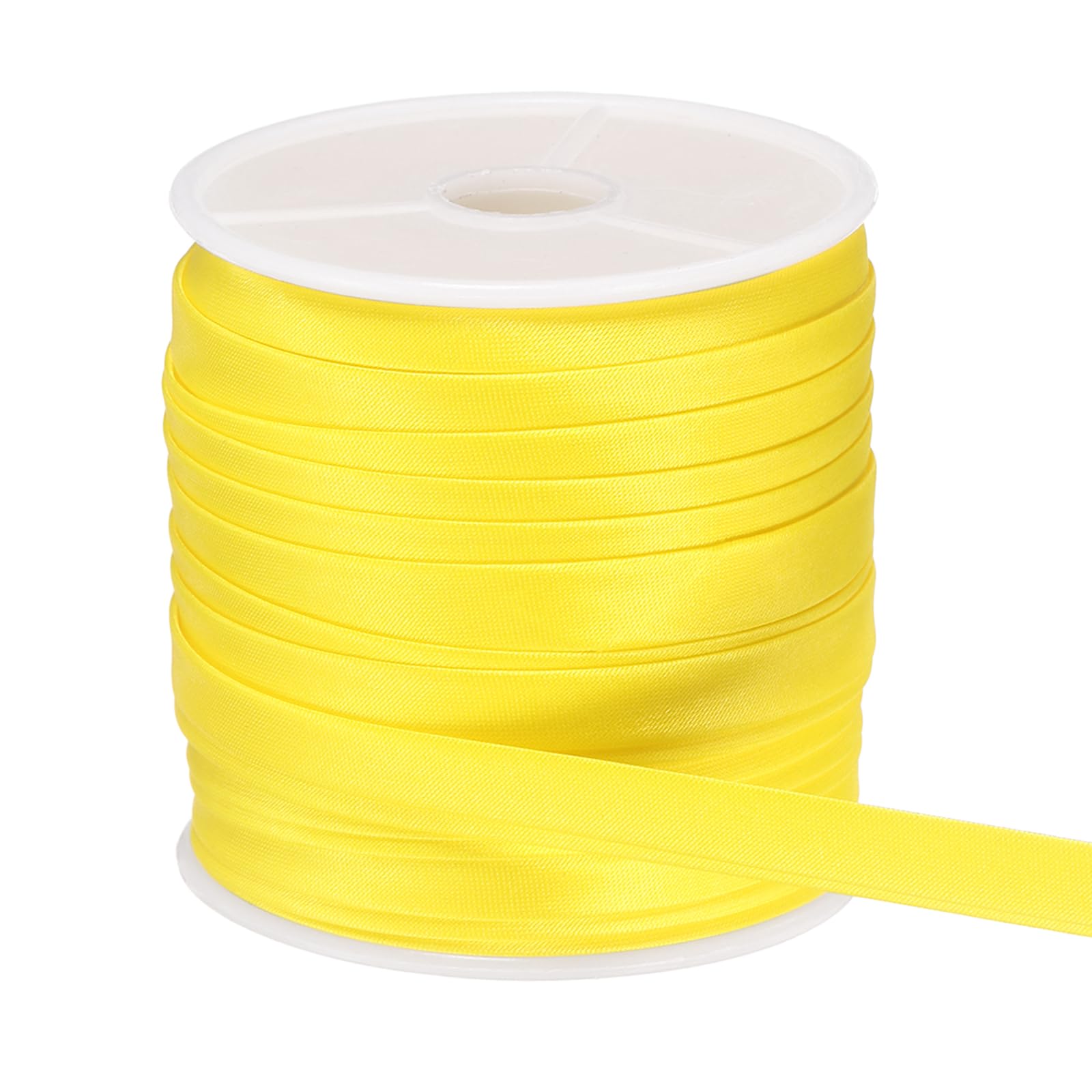 Ruban de biais en satin jaune clair double pli 19mm x 22m pour couture