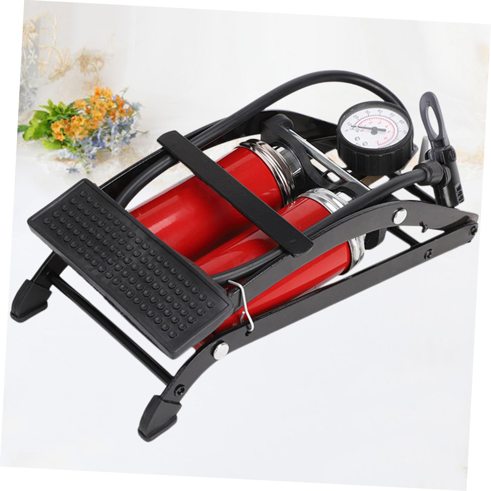 BESPORTBLE 1pezzi Pompa Pedale Portatile Per Biciclette Auto e Palloni Alta Pressione Aria Leggera e Facile Da Trasportare e Usare