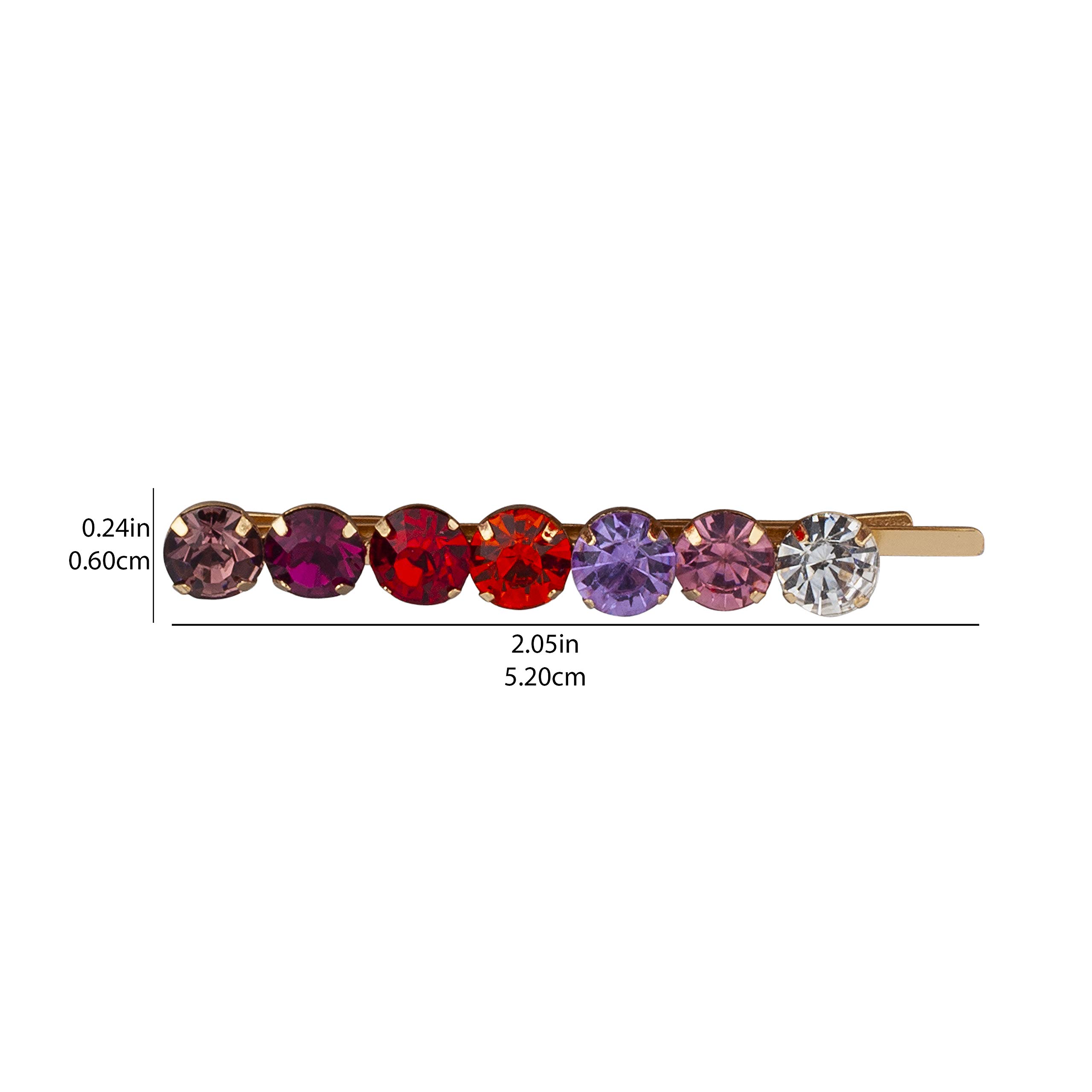 Lux Pink Hair Clip Set Amazon.com : Lux Accessories Pink Purple Red Redviolet Gold  main image 3