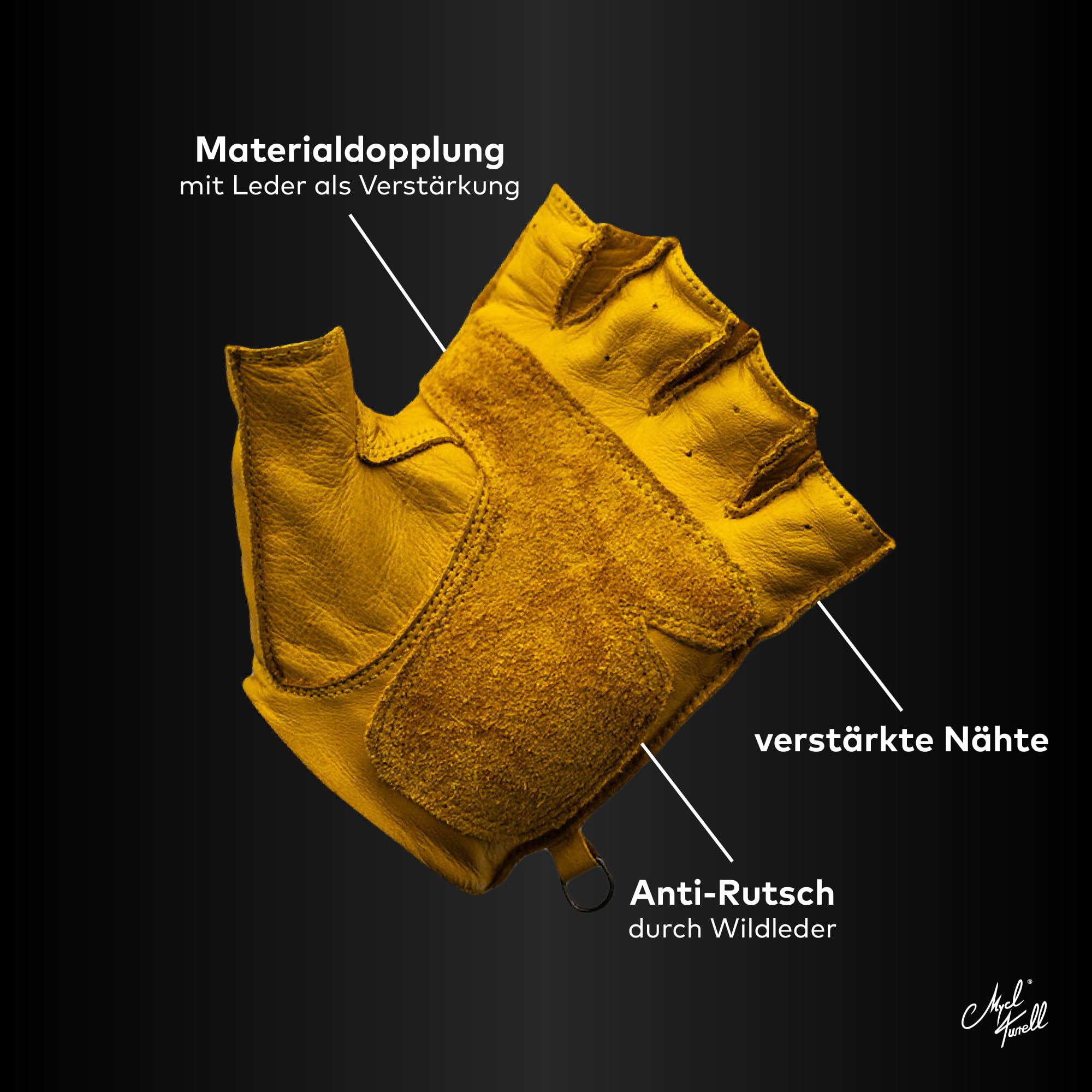Easy Rider Mitaines de moto en cuir véritable pour homme - Gants de moto pour homme - Gants de moto en cuir sans doigts (différentes couleurs)