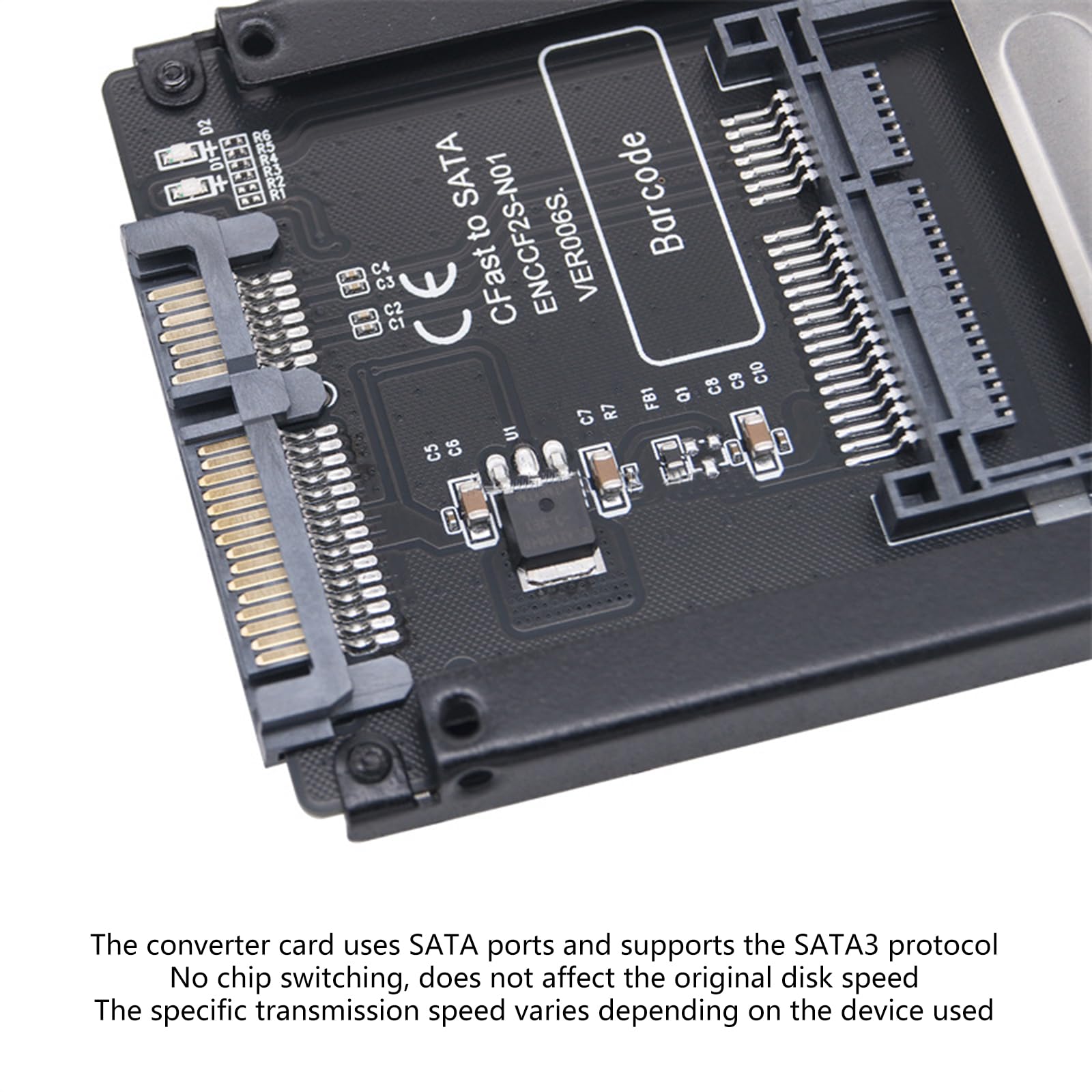 Tarjeta adaptadora de Disco Duro CFast a SATA3.0, Lector de Tarjetas CFast para Ordenador portátil, Transferencia de Datos, Adaptador de Carcasa de Disco Duro