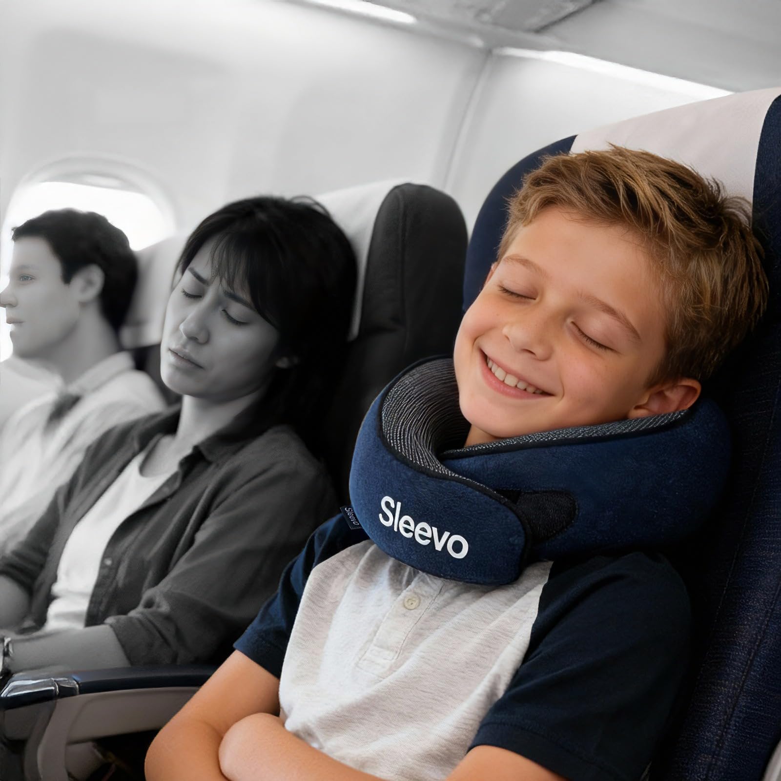 Cuscino cervicale per bambini, ergonomico, per bambini, per auto, aereo e viaggio, comodo, supporto e lavabile, cuscino da viaggio per ragazzi e ragazze