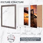 XUANLUO Picture Frames-4 Set 8x10 Picture Frame,Distressed Farmhouse Wood Pattern Photo frame,Display 5x7 with Mat or 8x10 Without Mat,Wall and Desktop Display Ideal for Home Decor,Multicolour