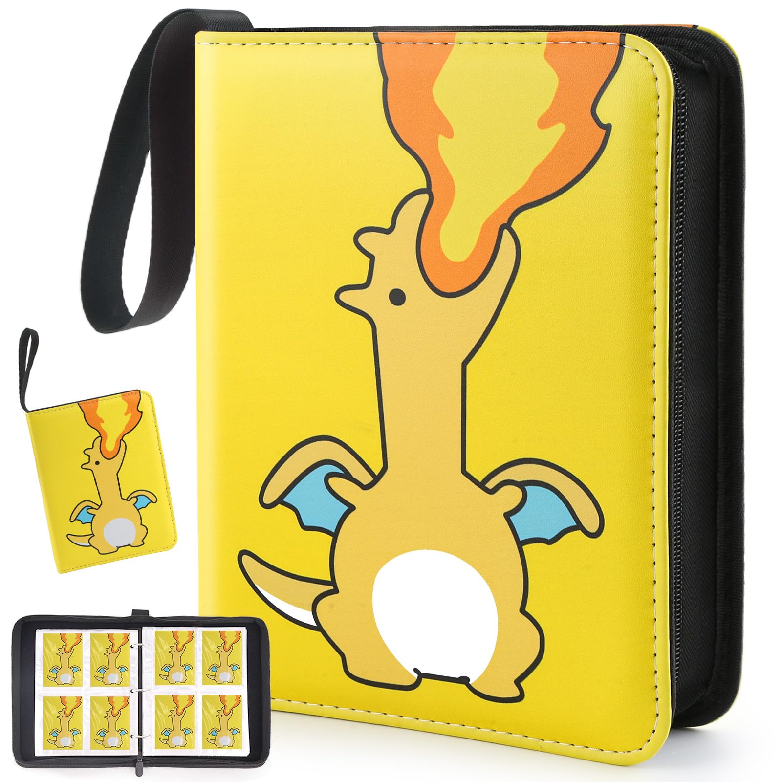 Premium Trading Card Binder 400 Pockets Card Holder with 50 Removable Sleeves Collection Binder Album Book with Zipper