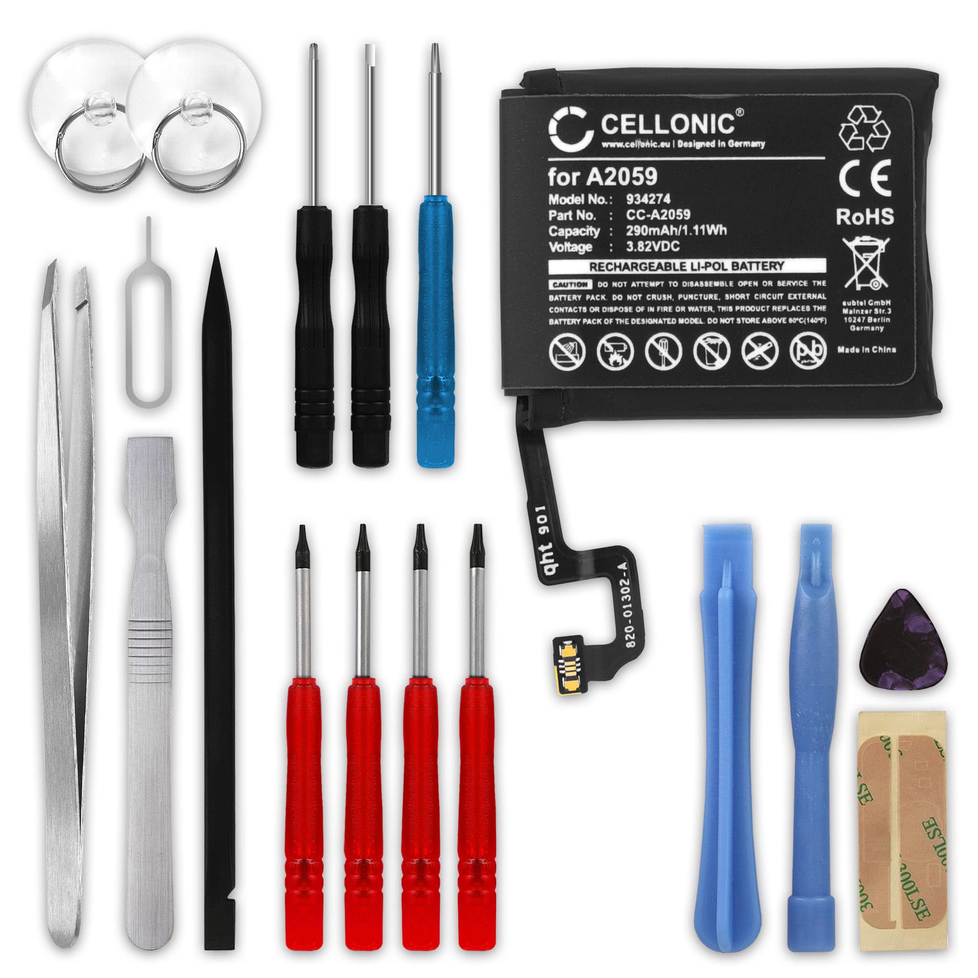 CELLONIC 1x Battery compatible with Apple Watch 4-44mm, Apple A1976