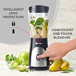Mueller Smoothie Blender for Smoothies - Personal Blender for Shakes, Frozen Drinks, Baby Food & More, 15oz Travel Cup and Lid, Durable Stainless Steel Blades for Powerful Blending Performance
