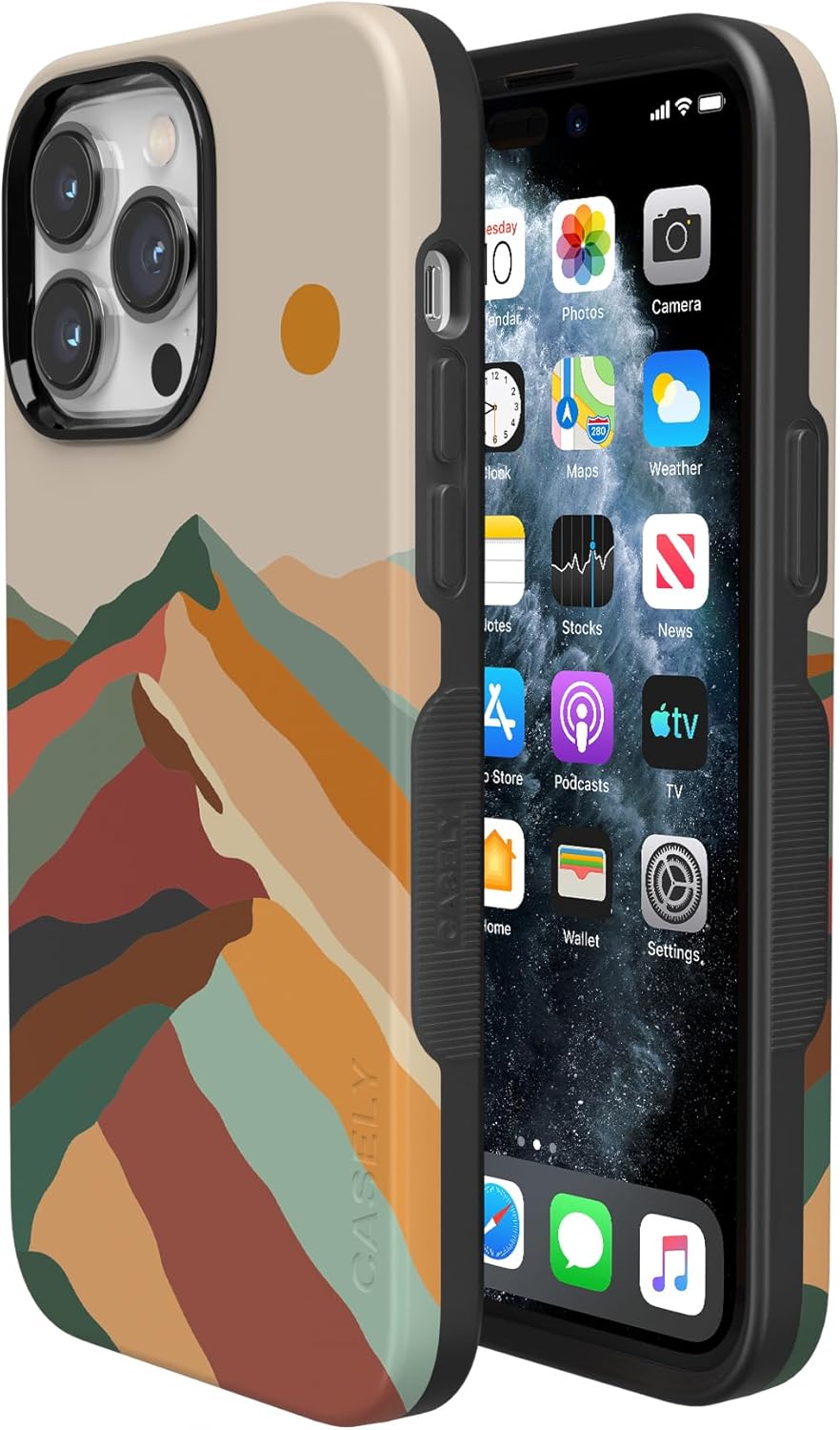 Casely iPhone 14 Pro Max Case | Magic Mountain | Colorblock | Bold Protective Design | Compatible with MagSafe