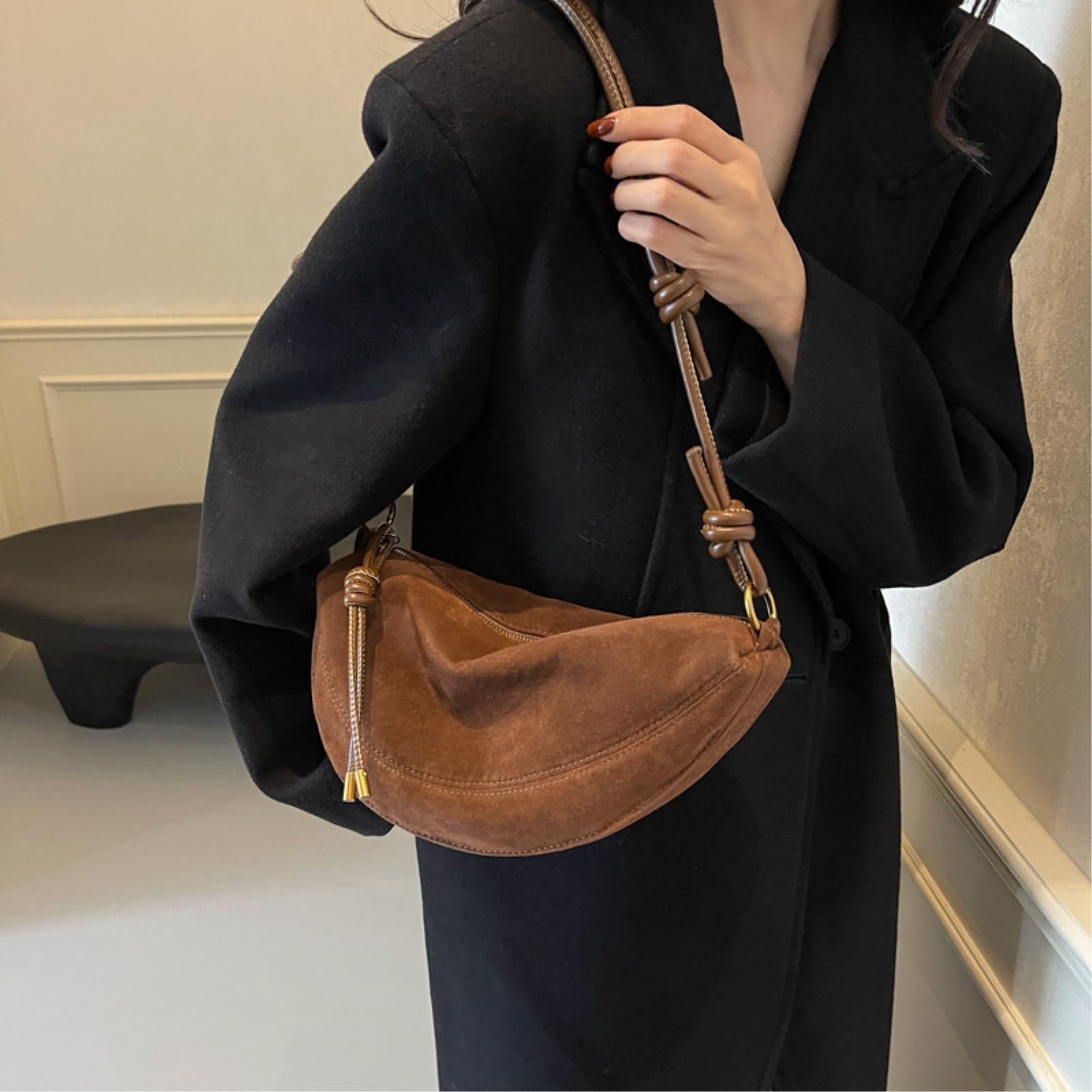 Torba crossbody matowa retro dla kobiet jesień i zima nisza design ramię kurierski pieróg dojeżdżający do pracy pod pachami