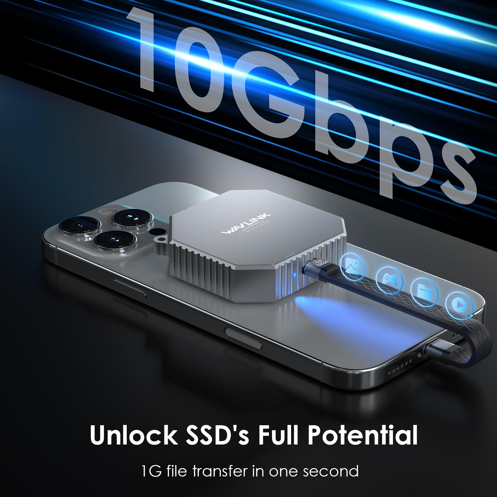 Enclosure NVMe USB C 10Gbps WAVLINK Magnetic 2230 - Dettaglio