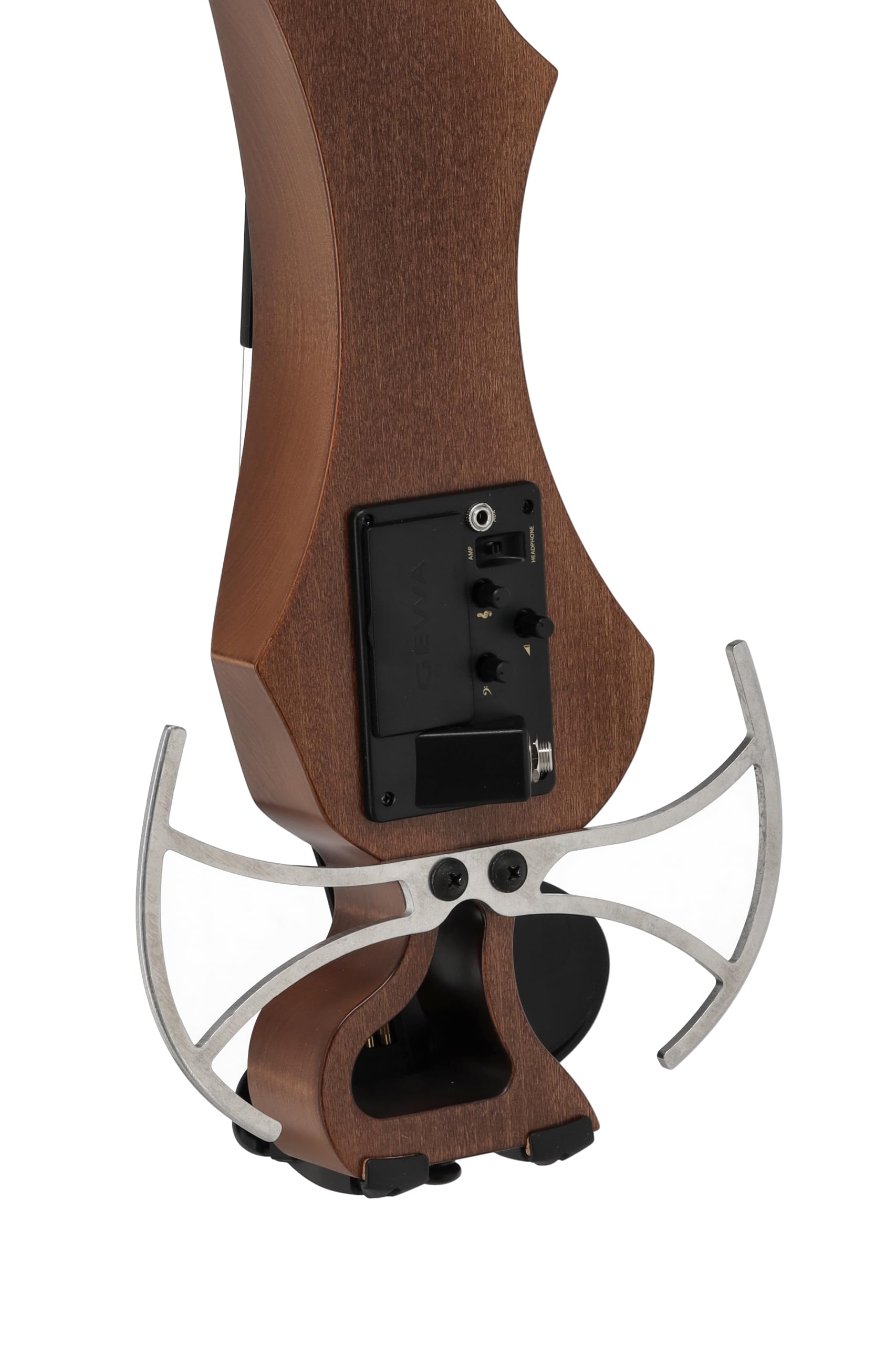 Violino elettrico GEWA, violino elettronico, Novita 3.0 oro-marrone con adattatore per poggiaspalla, 5 corde