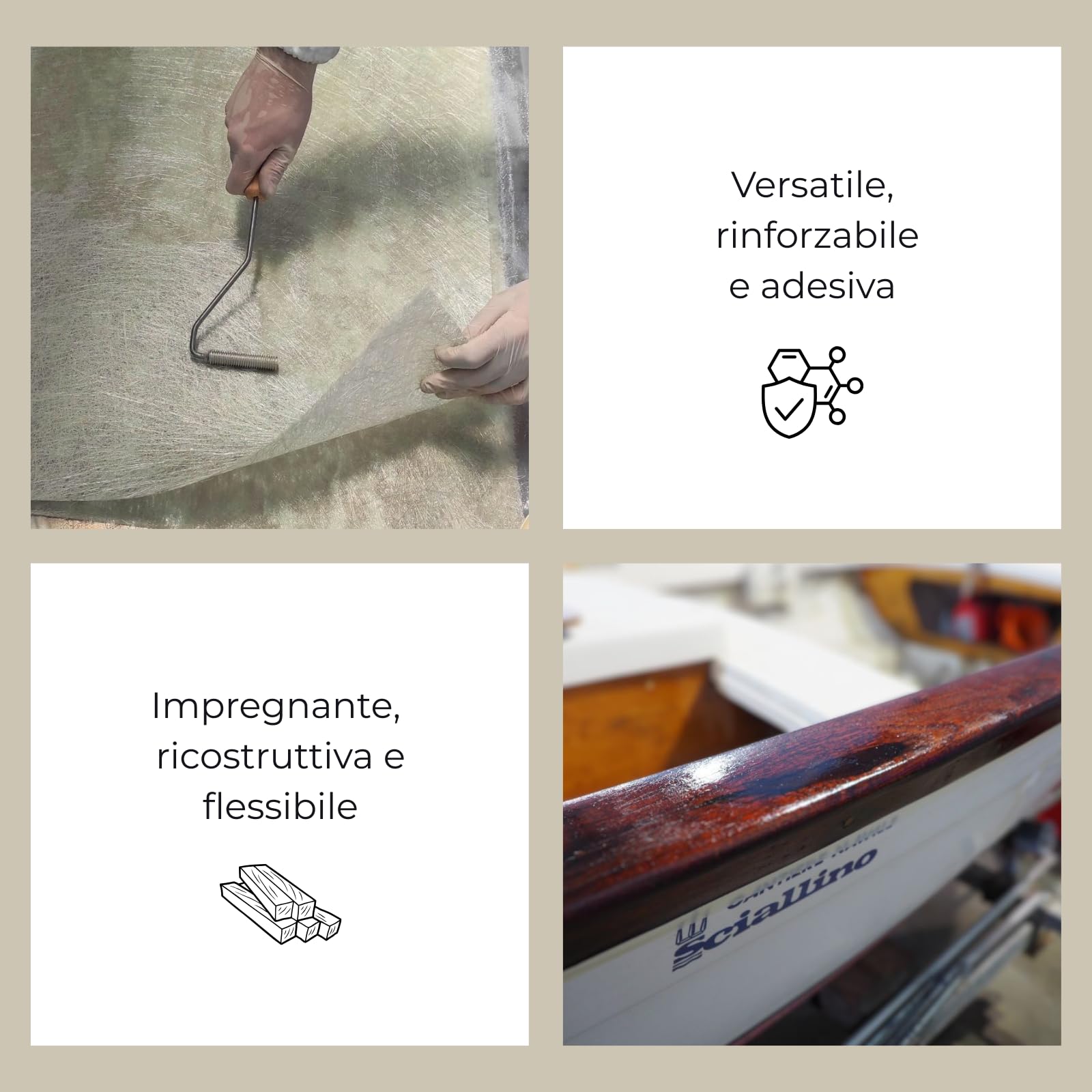 EpoGryps MP Résine époxy bi-composant 1,5 kg rapide durcissement, structurel et multifonctionnel pour la réparation de fibre de verre, bateaux, camping-cars, modélisme, restauration bois.Haute