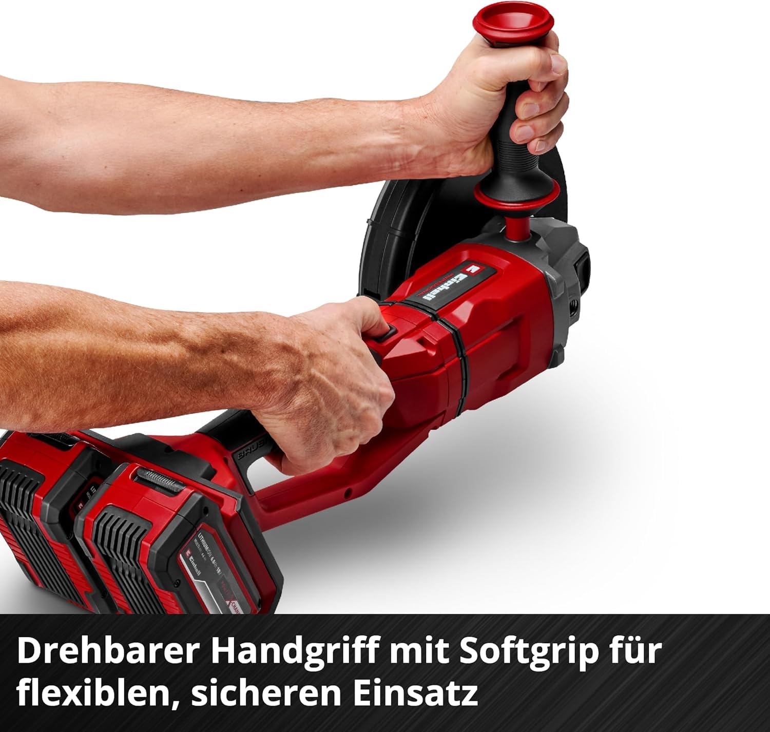 Einhell Professional Akku-Winkelschleifer AXXIO 36/230 Q Power X-Change (36 V, 2200 W, 230 mm Scheiben-Ø, 70 mm Schnitttiefe, Brushless, Quick-Fix-Nut, ohne Trennscheibe, ohne Akku)